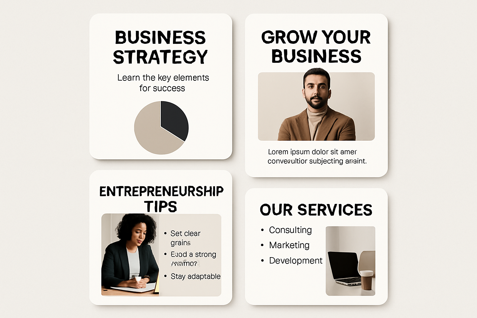 Modern business templates for entrepreneurs
